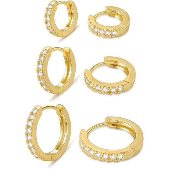 3 Pairs Small Hoop Earrings Tiny Cartilage Earrings for Women